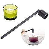 YSTJKD Kerzenlöscher Edelstahl Kerzenlöscher Zange Kerzenlöscher mit Griff Edelstahl-Kerzenlöscher Kerzen Ausmachen Dochtlöscher Kerzenwerkzeug für Kerzen Docht Candle Extinguisher Schwarz