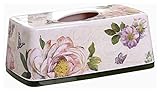 OUSIKA Tissue Box Cover，Hand Tissue Box Holder， European Handicrafts Melamin Tissue Box Cover Pastoral Style Flower Kosmetiktuchspender Toilettenpapierhalter Ständer Boxen