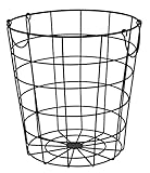 Metall Gitterkorb schwarz - 29 cm - Aufbewahrungskorb mit 2 Henkeln - Deko Draht Korb Aufbewahrung Gitter Design rund