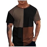 Herren Unterhemden Polohemd Herren Kurzarm T Shirt Herren Weiß Longshirt T Shirt Herren Lang Shirts Vintage Tshirt Herren Fahrrad Shirt T Shirt Herren 5 Er(Braun,XXL)