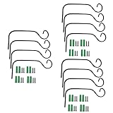 UPKOCH 3 Sets Zum Aufhängen Von Schwarzen Blumentöpfen Rustikaler Pflanzenständer Für Den Außenbereich Pflanzkästen Metallhaken Dekorative Wandlaterne Wandaufhänger