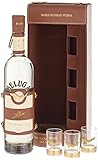 Beluga Allure Noble Russian Wodka in Ledertasche mit 3 Gläsern (1 x 0.7 l)