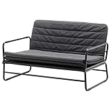 Ikea HAMMARN Schlafsofa 120 cm Knisa Dunkelgrau/Schwarz