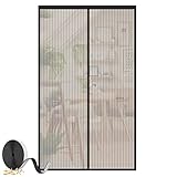 Magnet Fliegengitter Tür, Insektenschutz Balkontür 100x220cm, Kinderleichte Klebemontage Ohne Bohren, Vorhang für Balkontür Wohnzimmer Schiebetür Terrassentür