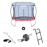 HUDORA Fantastic Trampolin inkl. Zubehör (Komplett-Set) - Trampolin Outdoor mit Sicherheitsnetz - Gartentrampolin für Kinder, Jugendliche und Erwachsene - Merhfarbig