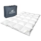 Klosterdorf Bettenmanufaktur Premium Winterdecke | ''grazil'' | 155x200 cm | 920 Gramm | WARM | Daunendecke | Bettdecke | Handarbeit aus Deutschland | Für einen gesunden Schlaf |