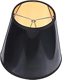 Tischlampe, Lampenschirm, Tischlampe, Schirm zum Boden, Muschelstoff, Schwarz