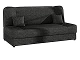 Schlafsofa Jonas, Sofa mit Bettkasten und Schlaffunktion, Bettsofa, Dauerschläfer-Sofa, Schlafcouch, Materialmix, Couch vom Hersteller, Wohnlandschaft (Lawa 06)