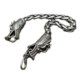 Cikiki Hohles Doppel-Drachenkopf-Armband für Herren und Damen, Silber, handgefertigt, Geschenk, antikes Armband, P R8H6, Schmuck, Persönlichkeit, Domineering