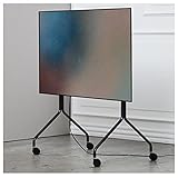 Pedestal Moon Rollin’ TV Ständer mit Rollen für Fernseher 40 bis 70 Zoll | Fernsehständer & TV Wagen | TV Standfuss Rollbar | TV Bodenständer für Wohnzimmer | TV Erhöhung (Schwarz)