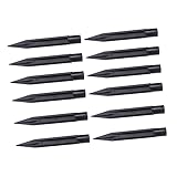 Toddmomy 12 Stück Outdoor-Solarlampen-Erdspießhalter Solarlampen Gartenpfähle Rasenlichter Solar-Taschenlampen Glasfaser-Licht Erdungsstecker Erdspieß Schwarz Spezielle