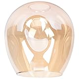 minkissy Lampenschirm Ersatzschirm Ersatzglas Kugel Lampenglas Lampenabdeckung für Tischlampe Wandlampe Stehlampe Wandleuchte Pendelleuchte Kronleuchter Deckenleuchte Hellbraun