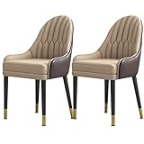 Moderne Küchen-Esszimmer-Stühle Esszimmer-Küchen-Zimmer-Stühle, 2er-Set, modernes PU-Leder mit hoher Rückenlehne, weicher Sitz, Esszimmerstühle, Massivholzbeine, Wohnzimmerstühle (Color : B)