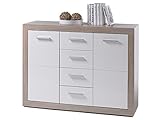 möbelando Kommode Highboard Anrichte Standschrank Sideboard Beistellkommode Lisetta III