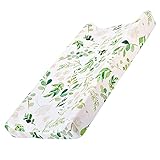 Baby Floral Windel Wickelunterlage Cradle Matratze Wickelauflagen, Säugling Stretchy Stoff Wickeltisch Abdeckung Wickelunterlage Baby Nursery Windel Wickelunterlage 32''X 16 '' (Grüne Blätter)
