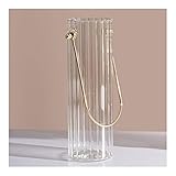 YHshop Vasen Portable Metall Glas Vase Wohnzimmer Blumengesteck Tisch Transparent Glas Blume Container Keramik Vase (Größe: Medium)