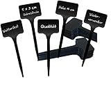 R&M Orient Pflanzenschilder (60 Stück, Schwarz) Set – 15 cm lange Pflanzenstecker Kräuterschilder Stecketiketten Beet Garten Kräuter Blumen Pflanzen – Wasserfest Wetterfest