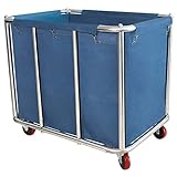 11,35 Bushel Industrial Rolling Laundry Cart, Commercial Laundry Basket Household, Large Heavy Duty Laundry Campers with Wheels, for Hotel/Laundry/School /Zuhause, 80 cm L x 65 cm WX80 cm H, 400 l