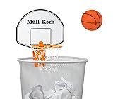 KrockaZone. Mini Basketballkorb für den Mülleimer/Papierkorb mit kleinem Ball - Spaß fürs Zimmer, Büro, Zuhause, Kinder, Sport, Spielzeug