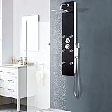 LIGTEX Nice Cool-Duschpaneel Glas 25x44,6x130cm schwarz
