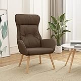 ZQQLVOO Relaxsessel Braun Stoff, Loungesessel, Fernsehsessel Relaxsessel, Schreibtischstuhl, Stuhl für Schlafzimmer, Wohnzimmer, Arbeitszimmer, Büro