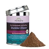 Herbaria Dunkler Diwan bio 70g M-Dose – fertige Bio-Gewürzmischung für Schoko-Desserts und als Topping für Tiramisu & Kaffeespezialitäten wie Cappuccino – in nachhaltiger Aromaschutz-Dose