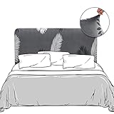 Lydevo Bett Kopfteil Hussen Bettkopfteil Bezug Stretch Dehnbare Bettkopfteil Weicher Staubdicht Spandex Kopfteil Schonbezug Protektor Kopfteilbezug für Gepolsterte Kopfteil 180cm-200cm,Feder