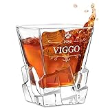Maverton Whiskey Glas mit Gravur - 330ml personalisiert - edles Kristallglas - zum Jubiläum - für Männer & Scotchgenießer - Whiskyglas mit luxuriösem Design - Jahr
