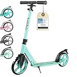 Rollkönig ® Scooter für Kinder ab 5 Jahren I Der Faltbare City-Scooter mit großen Rädern I Tret-Roller für Erwachsene mit bis zu 100kg Tragkraft