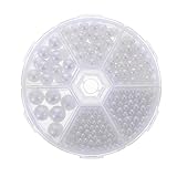 TEHAUX 1 Box Farbige Perlen Haarband Verzierung Kunstperlen Zum Basteln Halsketten-Set Strass-Armband Goldgefüllte Ohrringe Vase Dekorationen Mode Kleidung Große Vasen