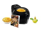 Tefal FZ7738 ActiFry Genius+ Heißluftfritteuse | AirFryer mit Rührarm, kein Schütteln | 1500 W | 1,2 kg für 6 Personen | 9 automatische Kochmenüs | ‎energiesparend | gesunde Friteuse ohne Öl | Schwarz