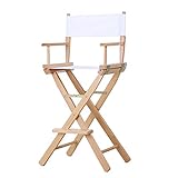 YNAYG Regiestuhl Klappbarer Regiestuhl aus Holz, Sitz in Stangenhöhe, Maskenbildner-Stuhl für Künstler, komfortable Leinwand, für Studio/Bar/Camping/Reisen/Angeln/Garten