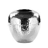 Fink LOSONE Vase aus Edelstahl, Silber, 20 x 20 x 20 cm