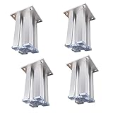 ISolay Möbelfüße aus Metall, TV-Schrank, Couchtisch stützt die Beine, quadratische Sofabeine aus Aluminium, rutschf