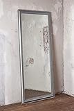 LC Home Wandspiegel Schlicht Silber ca. 180 x 80 cm Landhaus-Stil mit Facettenschliff XL, Gaderobespiegel, Flurspiegel, Spiegel klassisch