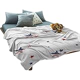 KRAISS Unabhängigkeitstag Gnome Decke – Patriotische Decke des unabhängigen Tages | Atmungsaktive Patriotische Decke 4. Juli für Wohnzimmer, Schlafzimmer