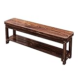 Eingangsbank aus Massivholz,Schuhbank aus Holz, Esszimmerbank, Schlafzimmerbank, rustikale Bauernhausbank, braun, 80 x 30 x 40 cm (31 x 12 x 16 Zoll)