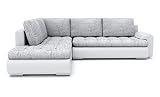 Ecksofa Tokio V mit Schlaffunktion! Best Schlafsofa. Eckcouch mit Bettkasten. Couch Wohnzimmer Polstermöbel. Möbel mit Schlaffunktion. Schlafsofa mit Bettkasten. (LAWA 09 + Soft 17 Links), 200x75x230