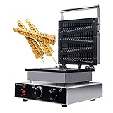 CLING Kommerzieller Waffeleisen Antihaft 1750W Elektrische Weihnachtsbaumwaffelmaschine Edelstahl Professionelle Kochausrüstung für Restaurant Bakeries Snack Family