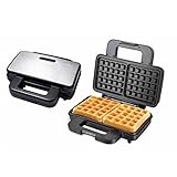 Waffeleisen Maschine, 2 Große Waffeln, Physikalische Antihaftbeschichtung, Belgische Amerikanische Waffel, Automatische Temperaturregelung, Elektrische Backform Zum Frühstück, Kochen Küche