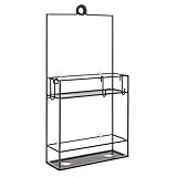 Umbra Cubiko Duschregal, Duschablage, Dusch Caddy mit 2 Ablagefächern aus Metall, 30,5 x 60 x 11 cm