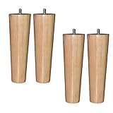 Strapazierfähige 4-teilige Massivholz-Möbelbeine, quadratische Sofafüße Holz, Couch-Bettbein Eiche, Ersatz-Kommodenbeine, mit vorgebohrter M10-Schraube, for Sofa-Couch-Schrank-Sessel-Liege Connection