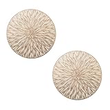 UPKOCH 2 Stück Runde Tischsets Mit Ausschnitten Goldfarbene Runde Tischsets Hochzeitsdekoration Im Freien Goldene Tischsets Moderne Tischsets Kaffeeuntersetzer Blumen-Tischsets