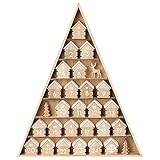 Pureday Adventskalender Chalet - zum Befüllen - Holz - Natur - Höhe ca. 45 cm