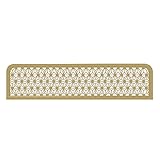 YJEUZCD Esstisch Bildschirme, Aushöhlen Kein Verblassen Essbereich Dekorative Trennwände, Schmiedearbeiten Heißer Topf Restaurant Arbeitsplatte Desk Divider, 30cm Niedriger Zaun (Farbe : Gold-A, Grö