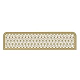 YJEUZCD Esstisch Bildschirme, Aushöhlen Kein Verblassen Essbereich Dekorative Trennwände, Schmiedearbeiten Heißer Topf Restaurant Arbeitsplatte Desk Divider, 30cm Niedriger Zaun (Farbe : Gold-A, Grö