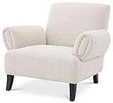 Casa Padrino Luxus Sessel Cremefarben/Schwarz 95 x 90 x H. 80 cm - Wohnzimmer Sessel - Luxus Wohnzimmer Möbel