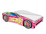 Kinderbett Autobett Auto Junior mit Lattenrost und Matratze 140x70 160x80 180x80 ACMA (160x80, 8)