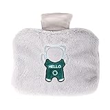 Wärmflaschen 1,5 Liter mit Abdeckvlies,PVC-Wärmbeutel zur Schmerzlinderung,großes Fassungsvermögen,hochwertige Materialien,Anzug,Nacken-Schulter-Schmerzen,Fußwärmer,Büro-Schlafzimmer