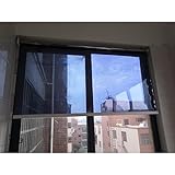 Bambusrollo Uv Hitze Blockieren Licht Filternde Sonnenrollos, Blau-Silber Glas Tür Fenster Einweg-Spiegel Roll-up Blind, Für Schlafzimmer Büro Küche (Color : WxH, Size : 125x300cm/49x118in)
